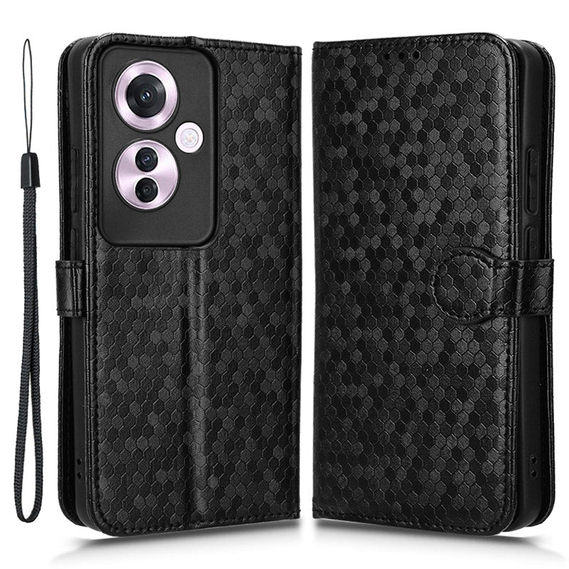 For Oppo Reno11 F 5G / F25 Pro 5G Cell Phone Case Dots Imprinted Magnetic Closing Cover For Oppo Reno11 F 5G / F25 Pro 5G Cell Phone Case Dots Imprinted Magnetic Closing Cover